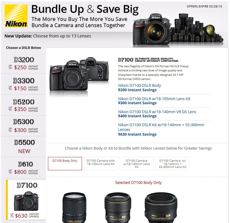 B&H Nikon Camera bundle sale